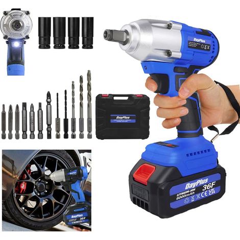 Brushless batterie impact tournevis, outil électrique 21v avec 16 bits, 420nm batterie bits, avant, rotation inverse, 4 Manchons, 5 bits, 7 tournevis bits