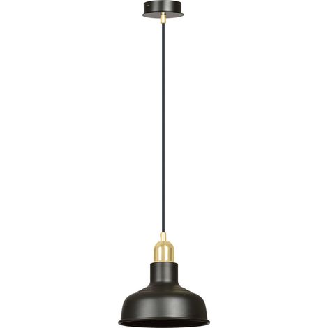 Suspension métal Emibig IBOR noire/or 1xE27 Ø21cm H100 (1/5)
