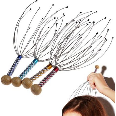 Appareil de massage pour la nuque et le cuir chevelu FashionHead, en forme de pieuvre. Anti-stress.-AquaForge (1/5)