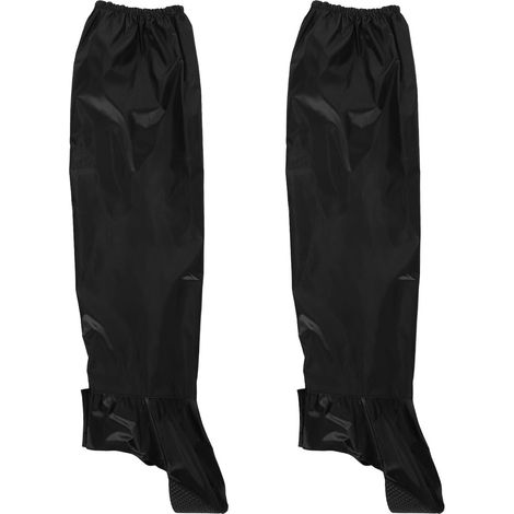 Motorcycle Rain Pants, Size L, Waterproof, Black Oxford Fabric for Hiking (1/5)
