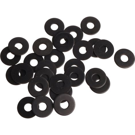 Rondelle M6 - Acier Inoxydable 304 - Diamètre Intérieur 6 mm Diamètre Extérieur 18 mm - Noir - 30 Pièces (1/5)