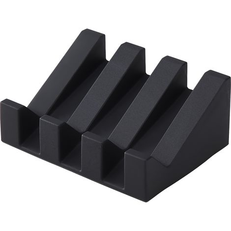 Jabonera de silicona con desagüe – soporte para jabón, esponja y teléfono móvil – 9,6 x 7 x 4 cm – Varios colores (1/5)