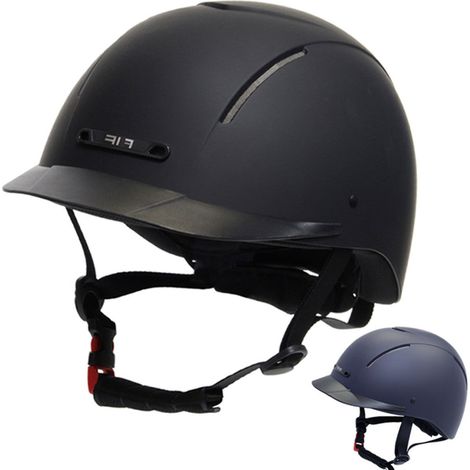 56-58 cm, nero opaco: Casco da equitazione KED ventilato forato con rotella regolabile