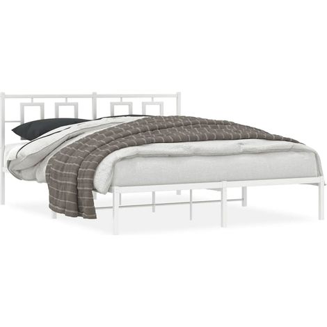 Maison Exclusive - Estructura cama sin colchón con cabecero metal