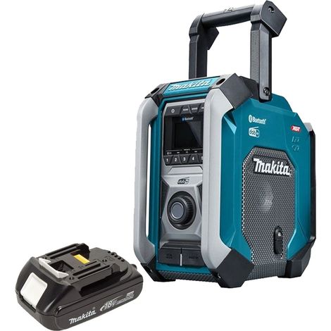 Makita MR007GZ Digital Site Radio DAB + Bluetooth USB Charger 18V +1.5AH Battery (1/4)