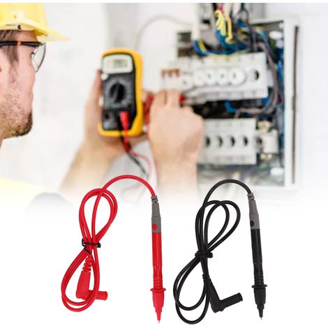 J.30028 Prüfspitzen für Multimeter, 2 mm Nadeltyp, rote und schwarze Prüfspitzen, verkauft in 5er-Packungen. (1/5)