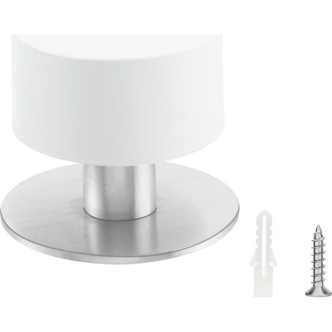 Selbstschneidender Türstopper mit Schraube, Gehäuse aus weißem Gummi und Edelstahl – robuster, schalldichter Türstopper