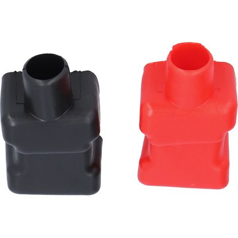 Protections de bornes de batterie universelles (2 pièces) - Manchons caoutchouc pour bornes positive et négative (1/5)