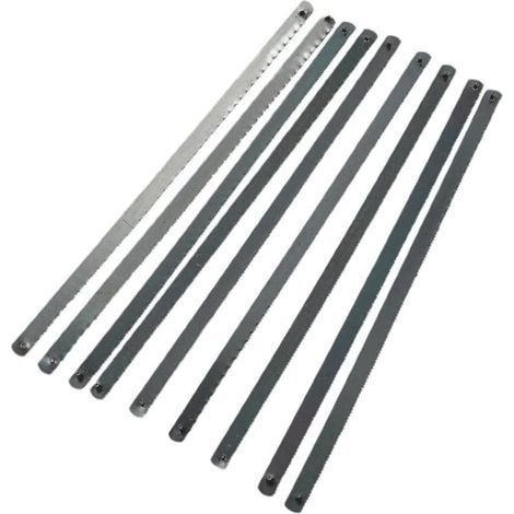 Lot de 10 lames de scie à métaux 300 mm 24 dents, multi-usages pour le travail du bois (1/4)
