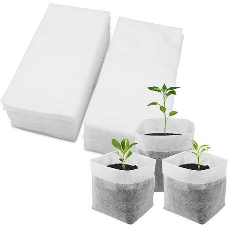 200 Sacs Non Tissés Biodégradables pour Semis/Plantation – Sac de Culture, Godets Semis & Sachets Graines (Pot Horticole sans Fond, Plateau Jardinage DIY) (1/5)