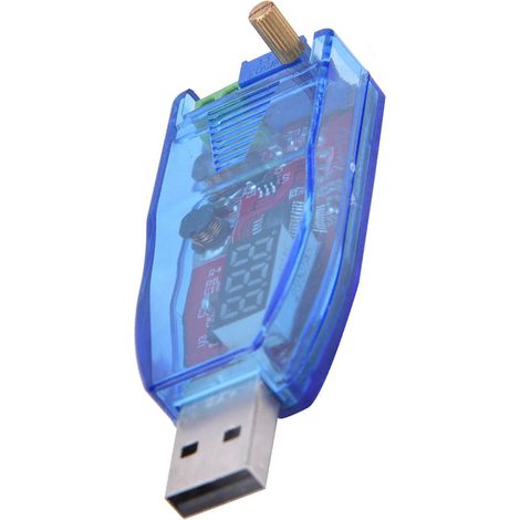 Module d'alimentation régulée DC-DC USB avec potentiomètre variable longue tige, convertisseur buck-boost, entrée 5V sortie 1-24V, écran, aluminium 70x26x22mm (1/5)