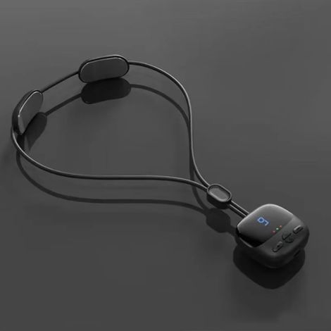 Mini masseur portable suspendu pour la nuque avec chaleur électrique, EMS et TENS, masseur intelligent pour les cervicales et les épaules, soulageant la douleur-AquaForge