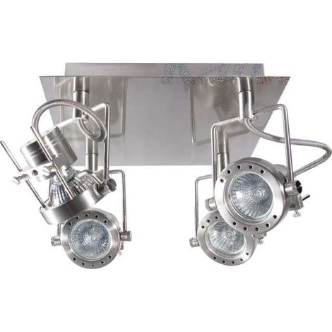 Applique saillie pour 4 ampoules GU10 - Chrome mat (1/3)