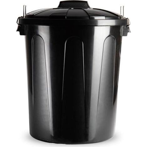 Cubo basura plastico comunidad con tapa 51 Litros Negro (1/2)