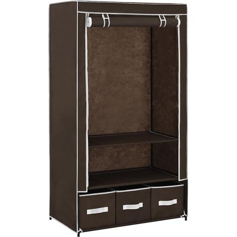 Maison Exclusive - Kleiderschrank Braun 87 x 49 x 159 cm Stoff (1/5)