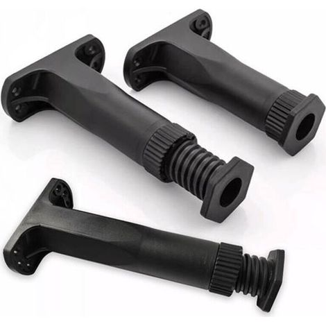 Ensemble de 4 pieds de support réglables en plastique pour cadres de lit, canapés, meubles et tables (130 mm–220 mm)