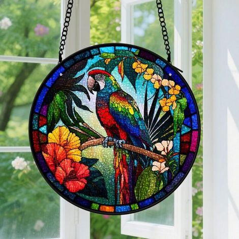 Capteur de soleil en vitrail - décoration spirituelle 9cm (1/4)
