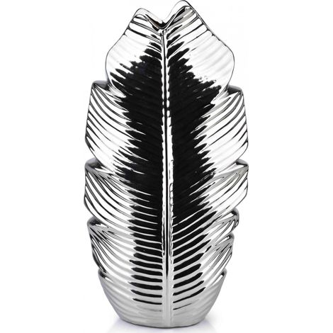 Mondex Leaf Silver Vase Silber 35 cm Höhe (1/2)