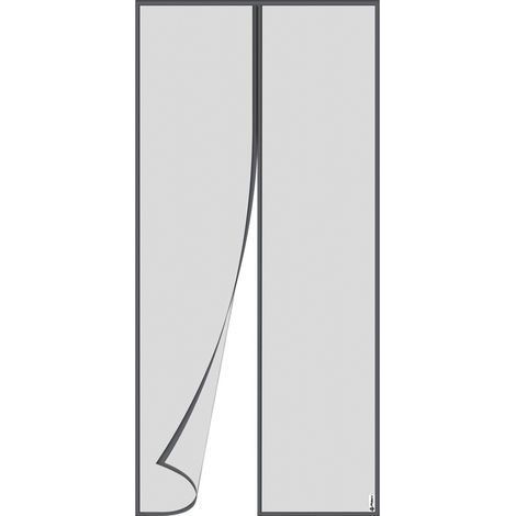 TAISHENGDA-Moustiquaire Porte Magnétique 43 x 86 Pouce Moustiquaire Rideau Moustiquaire Magnétique Noire Rideau pour Portes Fenêtres Anti Moustiques Mouches (Gris, 110x220 CM) (1/5)