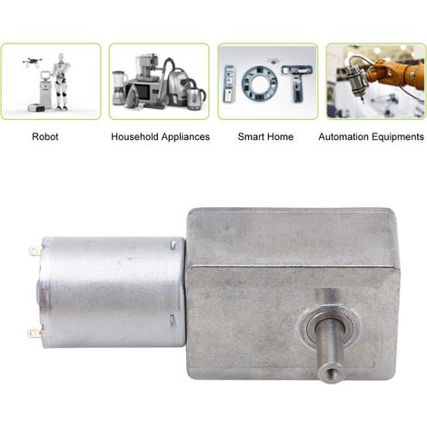 Moteur à engrenage à vis sans fin 4632-370, moteur carré, 24 V CC, double arbre, 40 tr/min (1/5)