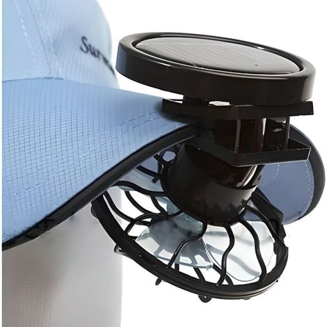 Mini ventilateur portable Solaire avec clips de fixation pour Casquette (1/4)