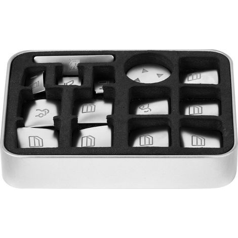 Akozon 14-teiliges Set Auto-Fensterheberschalter-Knopf-Zierleisten-Aufkleber Fensterheberknopf-Dekor für (1/5)