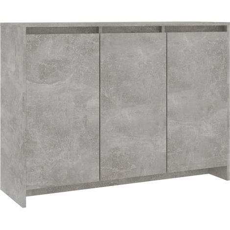 Maison Exclusive - Credenza Grigio Cemento 102x33x75 cm in Truciolato