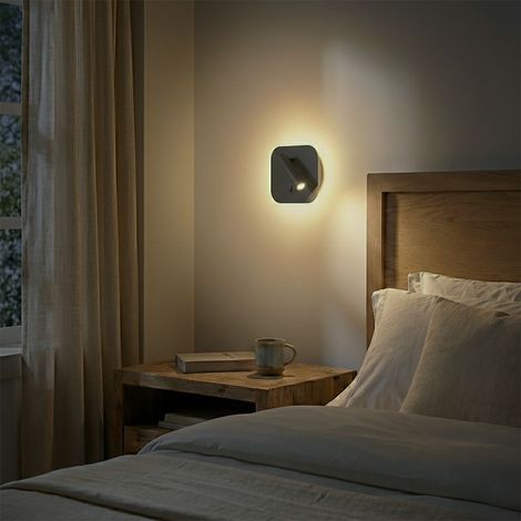 DEEP LED-Leseleuchte, Wandleuchte, Anthrazitgrau, 9 W, Warmweiß Farbtemperatur: Warmweiß 3000K (1/4)