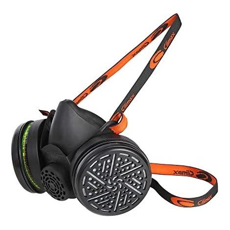Maschera respiratoria Climax gomma nero dimensioni regolabili