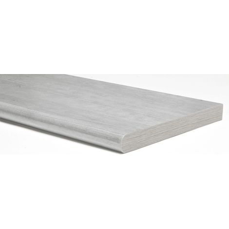 MENSOLA MURALE STONDATA Col. Rovere grigio cm. 80x25x2,5