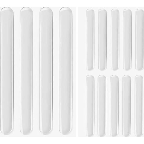 Tampons de Protection Transparents,14PCS Pare-Chocs en Caoutchouc Tapis De Meubles Anti-Bruit Transparent pour Portes D'armoires (1/4)