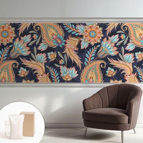 Carta Da Parati Non Tessuto - Decorazione Da Muro - Traspirante - Con Motivo - Per Camera Da Letto Cucina Motivo floreale 250x104 cm (1/5)