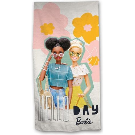 Serviette de plage - Barbie - 2 Personnages - 70 cm x 140 cm (1/3)