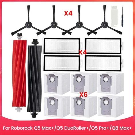 Kit d'accessoires de remplacement pour aspirateurs robots Q5 Max+, DuoRoller+, Pro+ et Q8 (1/4)