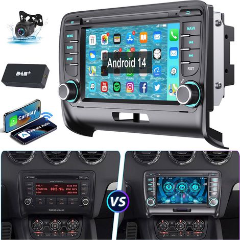 Autoradio Android 14 2+32G Carplay GPS NAVI BT WIFI RDS pour Audi TT 8J 2006-2014 DAB CAM (1/5)