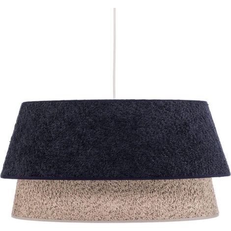 [GEBRAUCHT] B-Ware Euluna Hängeleuchte Pendelleuchte Boucle Lampe Ø 50 cm blau grau (1/2)