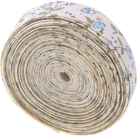Bedrucktes kleines Blumenband zum Selbermachen von handgefertigten Haaraccessoires (Himmelblau) (1/5)