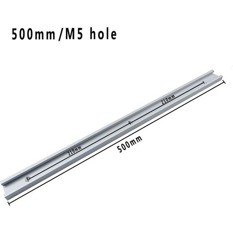 Modification DIY d'un rail de guidage coulissant de type 30 pour scie circulaire électrique, poignée de poussée, limiteur de barre de guidage, établi inversé, alliage d'aluminium, argent 50 mm. (1/5)