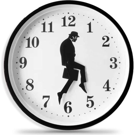 10 pouces horloge de randonnée créative horloge murale salon humanoïde Silly Walk horloge pour la maison décoration murale ornement (1/5)