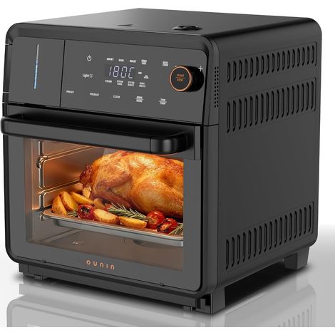 18L Mini Four, Four Vapeur 11 en 1 avec Four Fonction Pain, 1800W Circulation d'air Chaud 360°, Cuisson Double Étage, Poulet Rôti, Gigot, Pain, Viandes et Légumes Cuits à la Vapeur