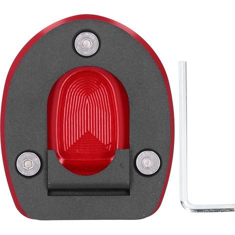 Seitenständer-Verlängerungsplatte für Motorräder, passend für Vespa GTS 250 300 (2013–2019), rot (1/5)