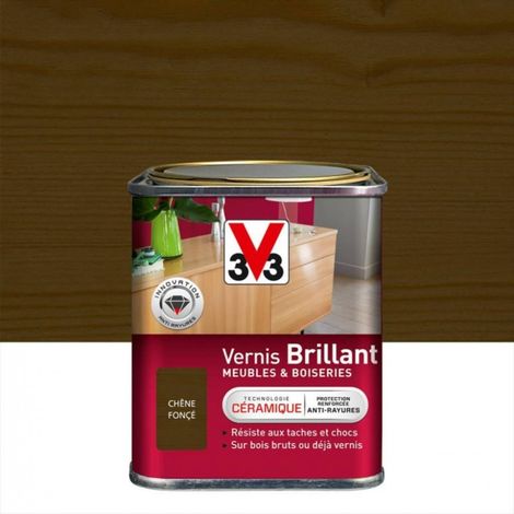 Vernice per mobili e oggetti V33, rovere moro lucido, 0,25l V33