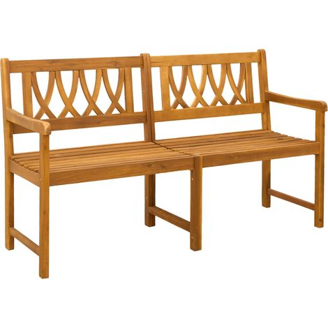 vidaXL Outdoor Bench Natural 150 x 55.5 x 90 cm Solid Acacia Wood
