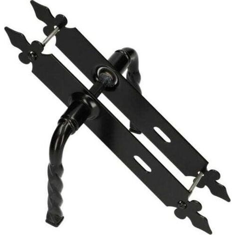 Poignée de porte, 90 mm, PZ/BB universelle, Pour intérieur et extérieur, Fer forgé, Inoxydable (1/5)