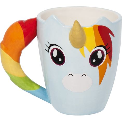 Tazza Pollice in Su Unicorno 3D Multicolore 300 ml Ceramica (1/4)