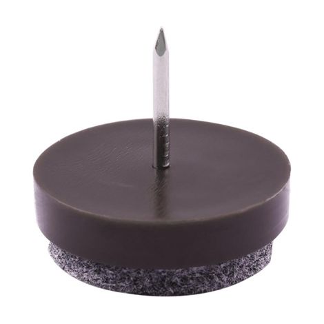 Beutel mit 50 Stück Geräuschdämpfende Gleitfilze mit 20mm Nagel, braun (1/2)
