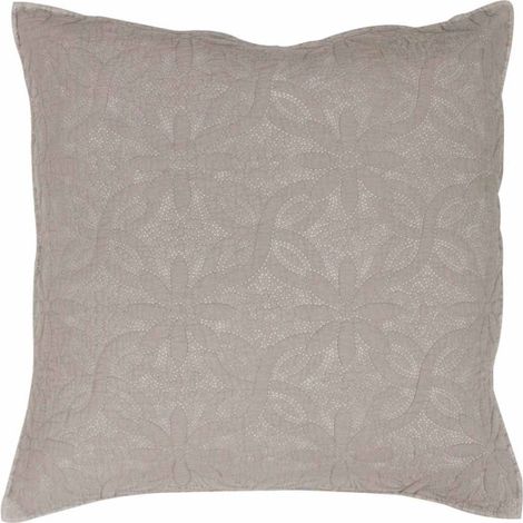 Housse de Coussin "Florette" 60x60cm Taupe (1/3)