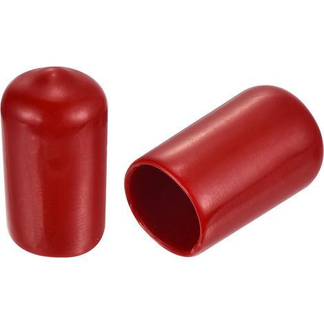 50pcs Embouts en Caoutchouc, 12 mm ID Vis Filetage Protecteur en PVC pour Vis Embouts de Protection Flexible pour Tube Métallique, Câbles, Fils, Écrou et Cache Boulon, Bordeaux (1/5)