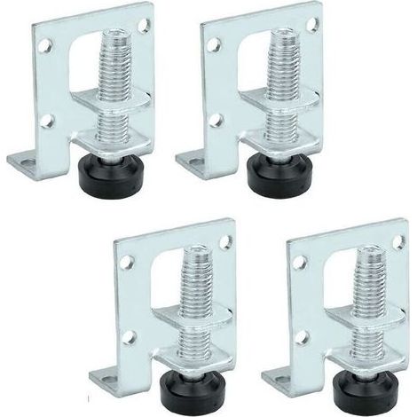 4 pièces pieds de meuble pieds de nivellement en acier réglables pieds d'armoire Pieds de socle réglables en hauteur pieds robustes pour meubles, table, canapé, armoires, établi, étagè (1/4)