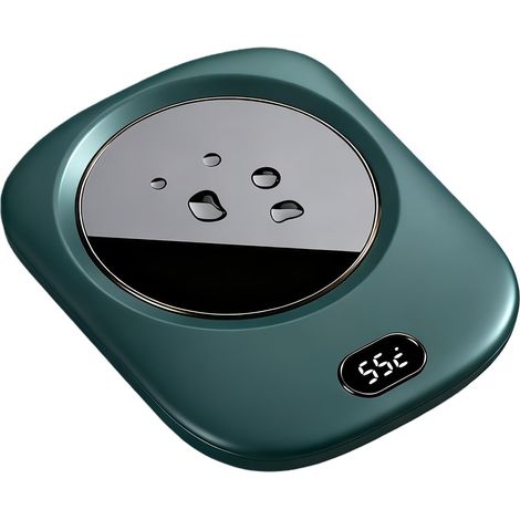 Scaldatazze Digitale con Display, Sottobicchiere Riscaldato Intelligente con 3 Livelli di Temperatura, Scaldatazze Elettrico per Ufficio. (1/5)